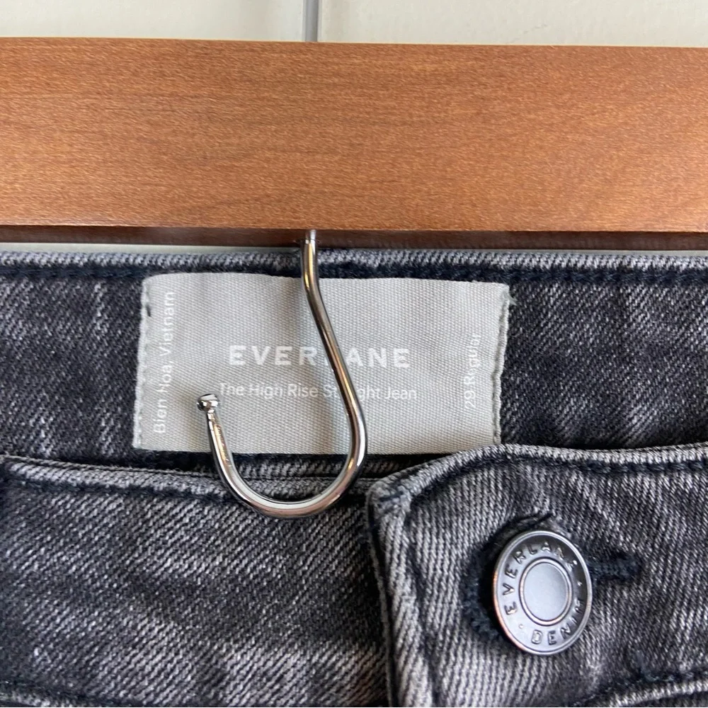 Everlane The High Rise Straight Jeans Grey Black‎ Size 29 Regular Casual Denim - Picture 9 of 9